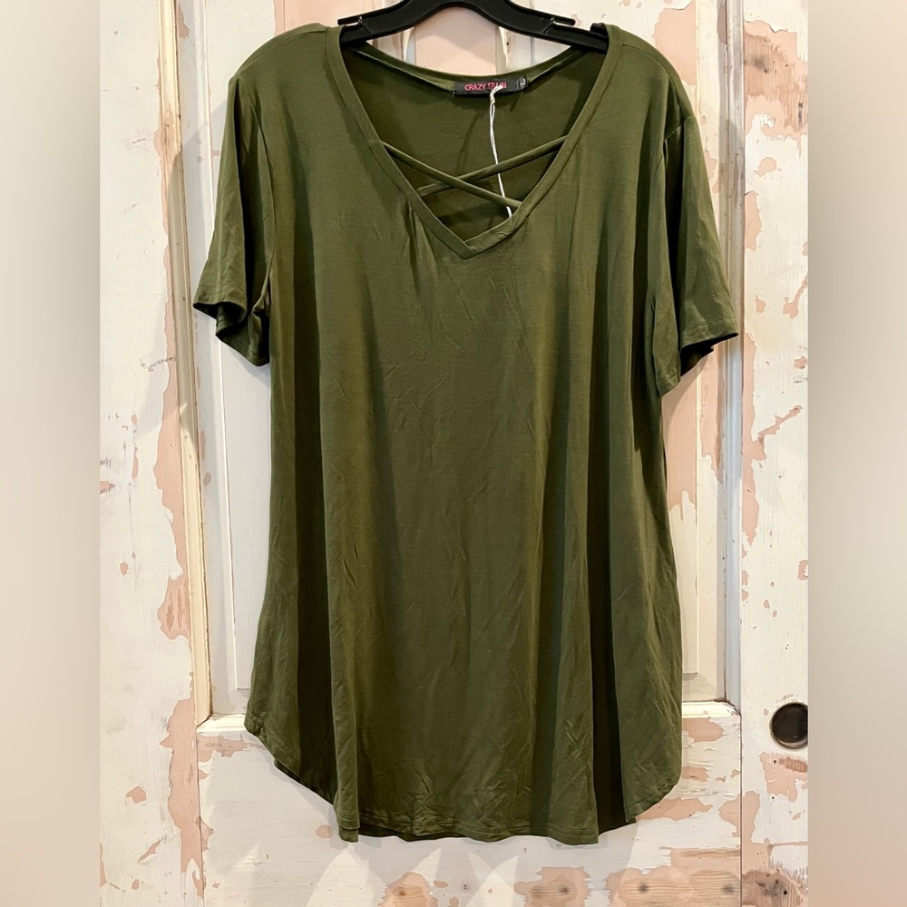 XL SHORT SLEEVE HUNTER GREEN TOP